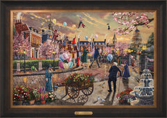 Disney Mary Poppins Returns Wall Art by Thomas Kinkade Studios Estate Edition Canvas 24" x 36" Estate Bronze