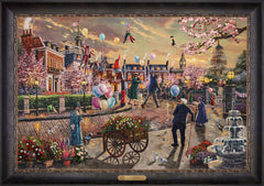 Disney Mary Poppins Returns Wall Art by Thomas Kinkade Studios Estate Edition Canvas 24" x 36" Cabernet
