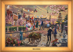 Disney Mary Poppins Returns Wall Art by Thomas Kinkade Studios Estate Edition Canvas 24" x 36" Gallery Gold