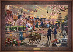 Disney Mary Poppins Returns Wall Art by Thomas Kinkade Studios Estate Edition Canvas 24" x 36" Gallery Bronze