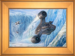 The Mandalorian™ - Cold Pursuit Wall Art by Thomas Kinkade Studios Standard Number Canvas 12" x 18" Gallery Gold