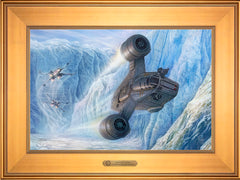 The Mandalorian™ - Cold Pursuit Wall Art by Thomas Kinkade Studios Estate Edition Canvas 12" x 18" Gallery Gold