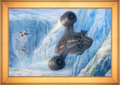 The Mandalorian™ - Cold Pursuit Wall Art by Thomas Kinkade Studios Standard Number Canvas 24" x 36" Gallery Gold