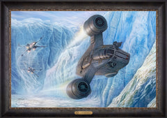 The Mandalorian™ - Cold Pursuit Wall Art by Thomas Kinkade Studios Estate Edition Canvas 24" x 36" Cabernet