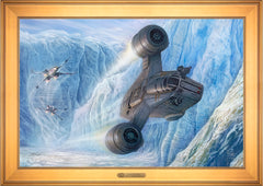 The Mandalorian™ - Cold Pursuit Wall Art by Thomas Kinkade Studios Estate Edition Canvas 24" x 36" Gallery Gold