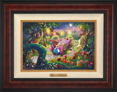 Disney Mad Hatter's Tea Party Wall Art by Thomas Kinkade Studios Estate Edition Canvas 12" x 18" Gallery Burl