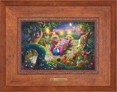 Disney Mad Hatter's Tea Party Wall Art by Thomas Kinkade Studios Estate Edition Canvas 12" x 18" Rustic Andalucian