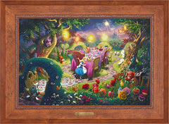 Disney Mad Hatter's Tea Party Wall Art by Thomas Kinkade Studios Estate Edition Canvas 24" x 36" Rustic Andalucian