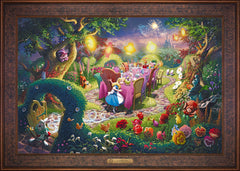Disney Mad Hatter's Tea Party Wall Art by Thomas Kinkade Studios Estate Edition Canvas 24" x 36" Gallery Bronze