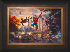 Spider-Man and Friends: The Ultimate Alliance Wall Art by Thomas Kinkade Studios Standard Number Canvas 12" x 18" Estate Bronze