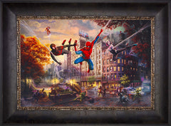 Spider-Man and Friends: The Ultimate Alliance Wall Art by Thomas Kinkade Studios Standard Number Canvas 12" x 18" Cabernet