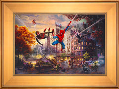 Spider-Man and Friends: The Ultimate Alliance Wall Art by Thomas Kinkade Studios Standard Number Canvas 12" x 18" Gallery Gold
