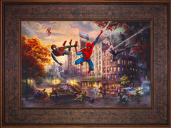Spider-Man and Friends: The Ultimate Alliance Wall Art by Thomas Kinkade Studios Standard Number Canvas 12" x 18" Gallery Bronze