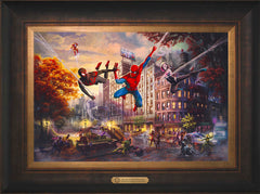 Spider-Man and Friends: The Ultimate Alliance Wall Art by Thomas Kinkade Studios Estate Edition Canvas 12" x 18" Estate Bronze