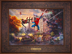 Spider-Man and Friends: The Ultimate Alliance Wall Art by Thomas Kinkade Studios Estate Edition Canvas 12" x 18" Gallery Bronze
