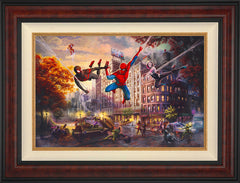 Spider-Man and Friends: The Ultimate Alliance Wall Art by Thomas Kinkade Studios Standard Number Canvas 18" x 27" Gallery Burl