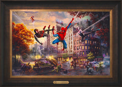 Spider-Man and Friends: The Ultimate Alliance Wall Art by Thomas Kinkade Studios Estate Edition Canvas 18" x 27" Estate Bronze