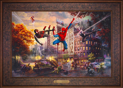 Spider-Man and Friends: The Ultimate Alliance Wall Art by Thomas Kinkade Studios Estate Edition Canvas 18" x 27" Gallery Bronze