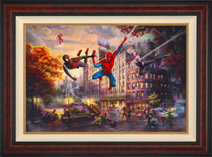 Spider-Man and Friends: The Ultimate Alliance Wall Art by Thomas Kinkade Studios Standard Number Canvas 24" x 36" Gallery Burl