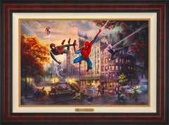 Spider-Man and Friends: The Ultimate Alliance Wall Art by Thomas Kinkade Studios Estate Edition Canvas 24" x 36" Gallery Burl