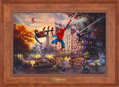 Spider-Man and Friends: The Ultimate Alliance Wall Art by Thomas Kinkade Studios Estate Edition Canvas 24" x 36" Rustic Andalucian