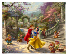Disney Snow White Dancing in the Sunlight Wall Art by Thomas Kinkade Studios Canvas Gallery Wrap 24" x 30" Unframed