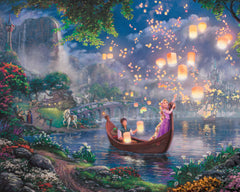 Disney Tangled Wall Art by Thomas Kinkade Studios Canvas Gallery Wrap 24" x 30" Unframed