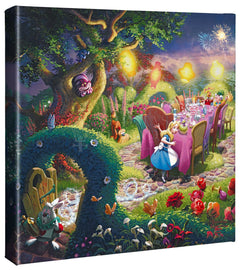 Disney Mad Hatter's Tea Party Wall Art by Thomas Kinkade Studios Canvas Gallery Wrap 8" x 10" Unframed