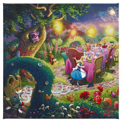 Disney Mad Hatter's Tea Party Wall Art by Thomas Kinkade Studios Canvas Gallery Wrap 8" x 10" Unframed