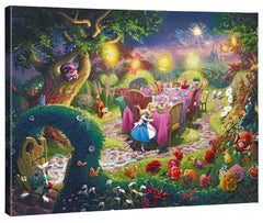 Disney Mad Hatter's Tea Party Wall Art by Thomas Kinkade Studios Canvas Gallery Wrap 8" x 10" Unframed