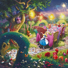 Disney Mad Hatter's Tea Party Wall Art by Thomas Kinkade Studios Canvas Gallery Wrap 14" x 14" Unframed