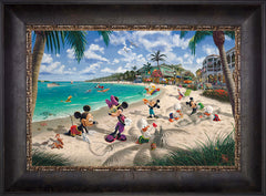 Disney Mickey and Minnie in Florida Wall Art by Thomas Kinkade Studios Standard Number Canvas 12" x 18" Cabernet