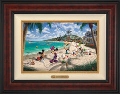 Disney Mickey and Minnie in Florida Wall Art by Thomas Kinkade Studios Estate Edition Canvas 12" x 18" Gallery Burl