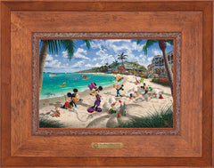 Disney Mickey and Minnie in Florida Wall Art by Thomas Kinkade Studios Estate Edition Canvas 12" x 18" Rustic Andalucian