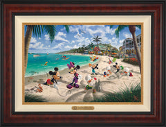 Disney Mickey and Minnie in Florida Wall Art by Thomas Kinkade Studios Estate Edition Canvas 18" x 27" Gallery Burl