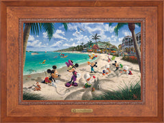 Disney Mickey and Minnie in Florida Wall Art by Thomas Kinkade Studios Estate Edition Canvas 18" x 27" Rustic Andalucian