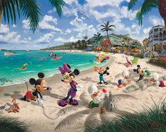 Disney Mickey and Minnie in Florida Wall Art by Thomas Kinkade Studios Canvas Gallery Wrap 24" x 30" Unframed