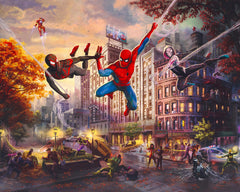 Spider-Man and Friends: The Ultimate Alliance Wall Art by Thomas Kinkade Studios Canvas Gallery Wrap 10" x 14" Unframed
