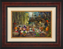 Disney Mickey and Minnie Halloween Fun Wall Art by Thomas Kinkade Studios Standard Number Canvas 12" x 18" Gallery Burl