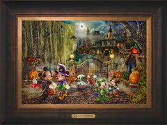 Disney Mickey and Minnie Halloween Fun Wall Art by Thomas Kinkade Studios Estate Edition Canvas 12" x 18" Estate Bronze