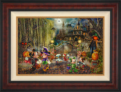 Disney Mickey and Minnie Halloween Fun Wall Art by Thomas Kinkade Studios Standard Number Canvas 18" x 27" Gallery Burl