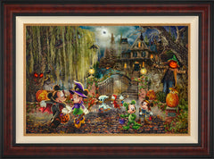 Disney Mickey and Minnie Halloween Fun Wall Art by Thomas Kinkade Studios Standard Number Canvas 24" x 36" Gallery Burl