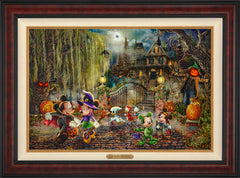 Disney Mickey and Minnie Halloween Fun Wall Art by Thomas Kinkade Studios Estate Edition Canvas 24" x 36" Gallery Burl