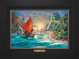 Disney Moana Wall Art by Thomas Kinkade Studios Estate Edition Canvas 12" x 18" Modern Black