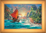 Disney Moana Wall Art by Thomas Kinkade Studios Standard Number Canvas 18" x 27" Gallery Gold