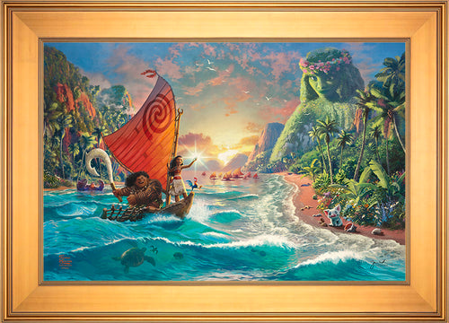 Disney Moana Wall Art by Thomas Kinkade Studios Standard Number Canvas 18