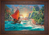 Disney Moana Wall Art by Thomas Kinkade Studios Standard Number Canvas 18" x 27" Gallery Bronze
