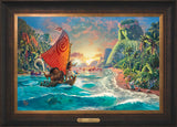 Disney Moana Wall Art by Thomas Kinkade Studios Estate Edition Canvas 18" x 27" Estate Bronze