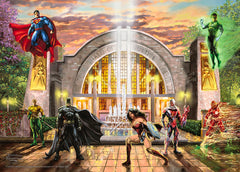 Hall of Justice Wall Art by Thomas Kinkade Studios Canvas Gallery Wrap 10" x 14" Unframed