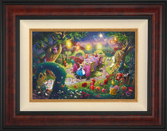 Disney Mad Hatter's Tea Party Wall Art by Thomas Kinkade Studios Jewel Edition Canvas 12" x 18" Gallery Burl